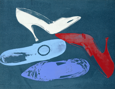 Shoes, 1980 (synthetic polymer, diamond dust and silkscreen inks on canvas-un)