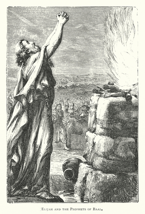 Elijah and the prophets of Baal (engraving)
