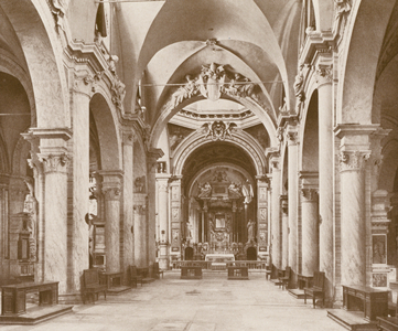 Roma, Interno Della Chiesa Di Sta Maria Del Popolo (b/w photo)