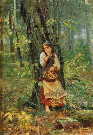 Deep in the Forest,  (oil on canvas)