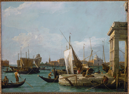 The Dogana in Venice (painting on canvas)