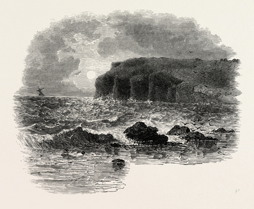 View on the Coast of Maine,USA, 1870s Engraving