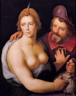 Mercenary love, 1614 (oil on canvas)