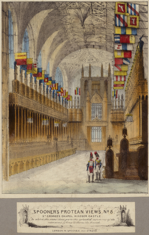 St George's Chapel, Windsor Castle (coloured engraving)