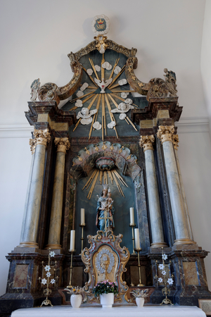 Inside view, the northern side altar