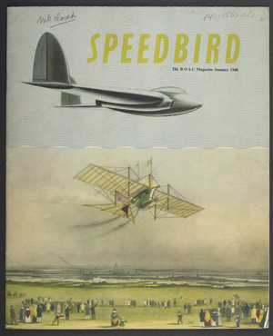 Cover of 'Speedbird: The BOAC Magazine', Summer 1948 (colour litho)