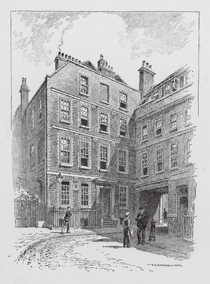 Dr Johnson's House, Gough Square (litho)