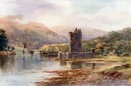 Narrow Water Castle, Carlingford Lough (colour litho)