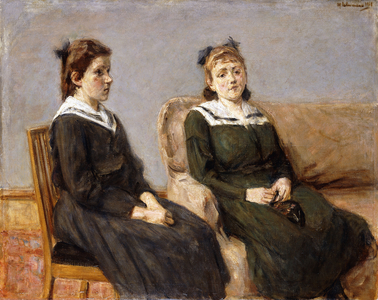 The Two Sisters Leder; Die Zwei Schwestern Leder, 1911 (oil on canvas)