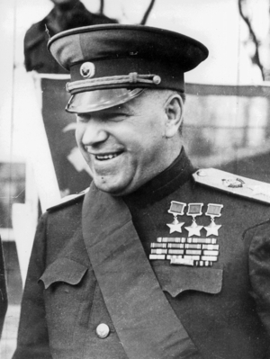 Georgy Zhukov, 1945 (b/w photo)