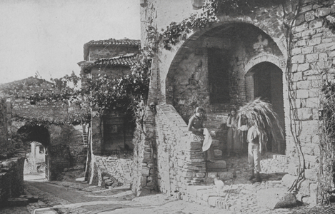 Entrance to House, Spello (b/w photo)