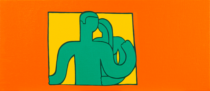 O Abraço do Nuno e da Ana, 2023 (oil on linen)