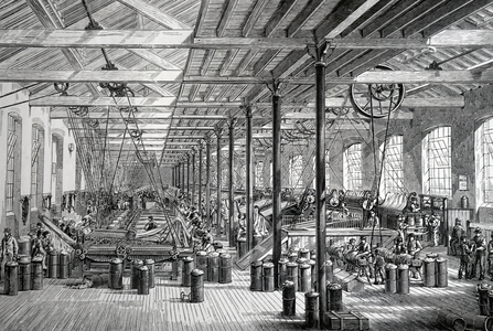 A rope making factory, 1880