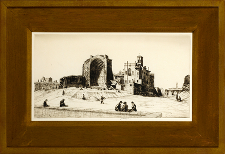 The Temple of Venus and Rome, Rome, c.1922 (etching) 