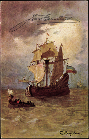 Artist Bayerlein, F., sailing ship, Hansa Serie 180