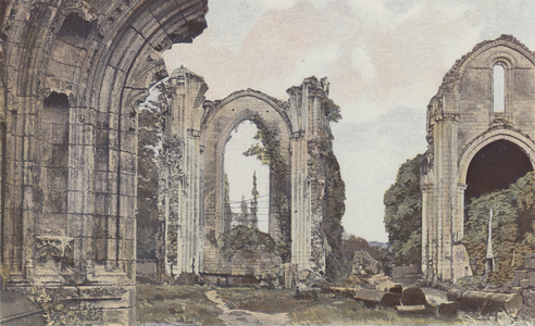 La Couronne, Ruines de l'ancienne Abbaye (colour photo)