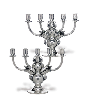Pair of five-light candelabra, 1935-44 (silver) (see also 997170)