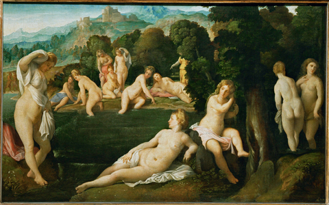 Diana discovers the pregnancy of the nymph Callisto (painting on canvas)