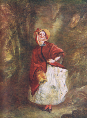 Dolly Varden, illustration from'The World's Library of Best Books', c.1940 (litho)