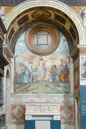 The nun's choir frescos, Floriano Ferramola, 1513-24 (fresco)