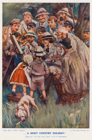 A Quiet Country Holiday (colour litho)