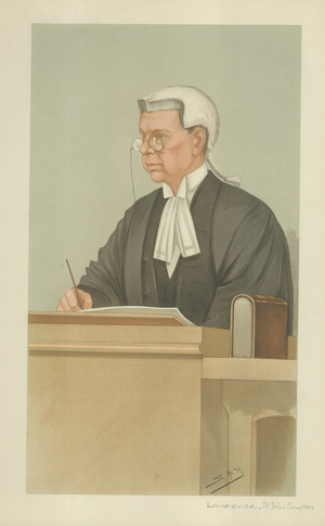 The Hon Sir John Compton Lawrence (colour litho)