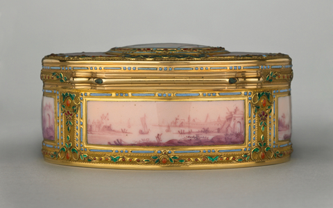Snuff box, Hanau, c. 1780-85 (gold & enamel)