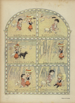 Illustration for Le Rire (colour litho)