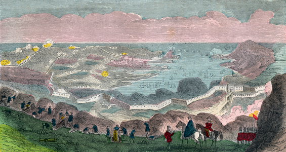 View of Sebastopol at the final assault, 1855, 1860 (engraving)