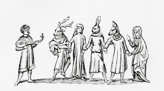 Mummers, from Old England: A Pictorial Museum, pub. 1847
