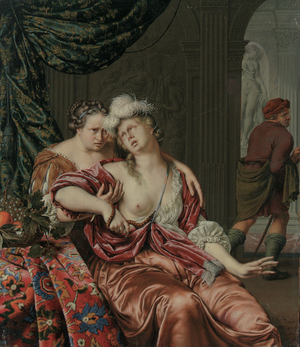 The Death of Cleopatra, 1694 (oil on panel)