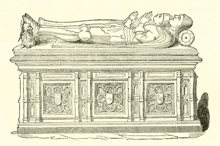 Monument to Sir John Crosby and wife (engraving)