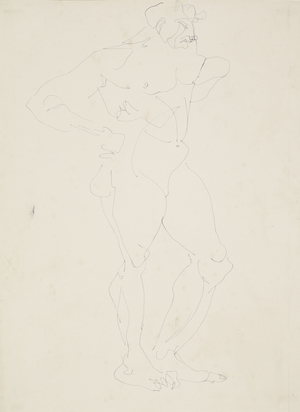 Standing male nude, n.d. (drawing)