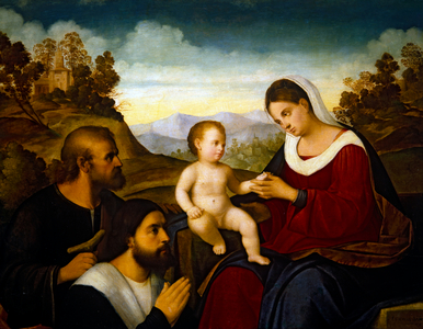 Holy Family with a Donor, early 1520s (oil on wood panel)
