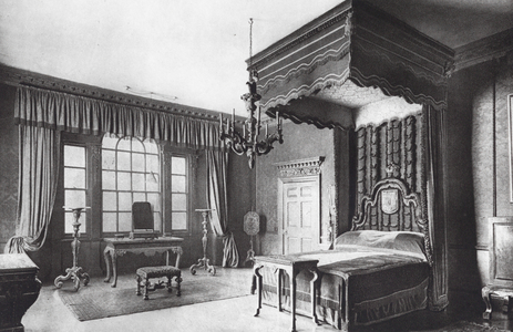 York: Treasurer's House, The Princess of Wales' Bedroom (b/w photo)