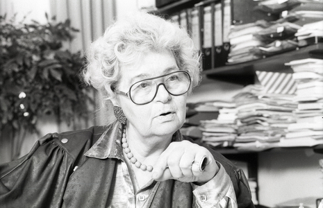Trude Unruh (Germany The Graues) during an interview..., 1989 (photo)