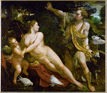 Adonis discovers Venus (painting on canvas)