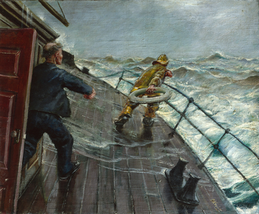 Man overboard (oil on canvas)
