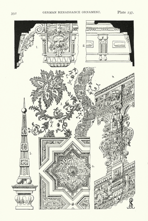 German Renaissance ornament (litho)