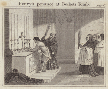 Henry's penance at Beckets Tomb (engraving)