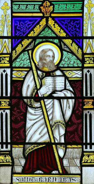 St. Barnabas, by Joseph Grant of Costessey, 1856, Wighton, Norfolk (stained glass window)