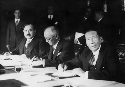 Conference of the Little Entente in Sinaia, 1933 (b/w photo)