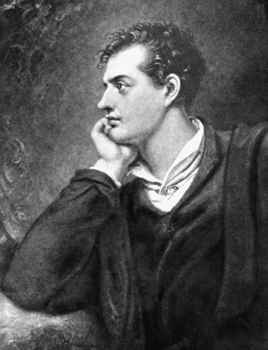 Lord Byron (b/w photo)