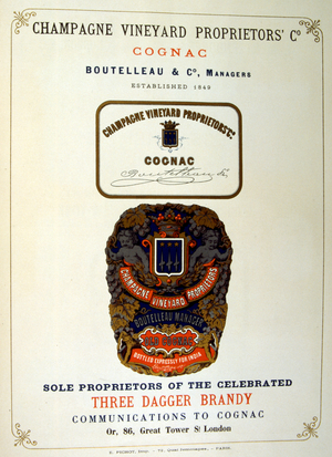 Advert for Three Dagger Brandy 1877