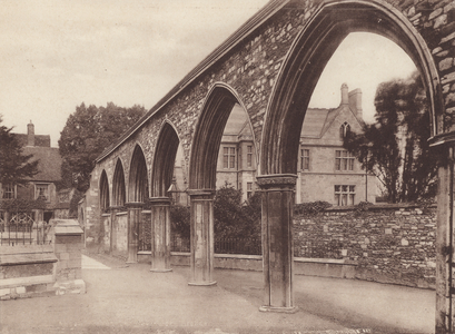 Gloucester: The Infirmary Arches (b/w photo)
