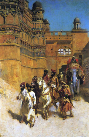 India: The Maharaja of Gwalior before his Palace, 1887, by Edwin Lord Weeks.