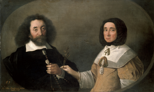 John Tradescant the Younger and Hester, his second Wife (oil on canvas)