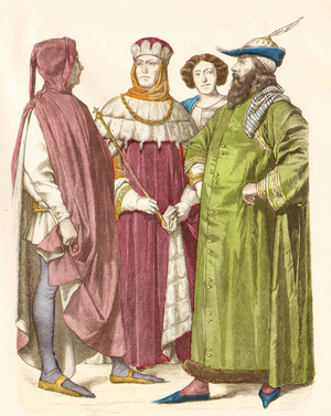 Fashion in Italy, 14th century (photo)