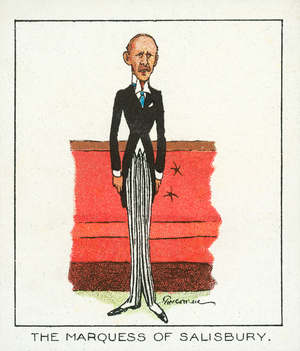 Notable MPs, 1929: The Marquess of Salisbury (colour litho)