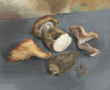 Mushrooms, 2004 (oil on canvas)